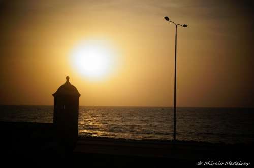 Landscape Colombia Cartagena Sunset Sol Mar City