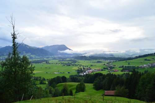 Landscape Allgäu Clouds Allgäu Alps Mountains