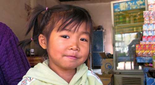 Laos Xayaboury Child Children Girl Laotian Asia