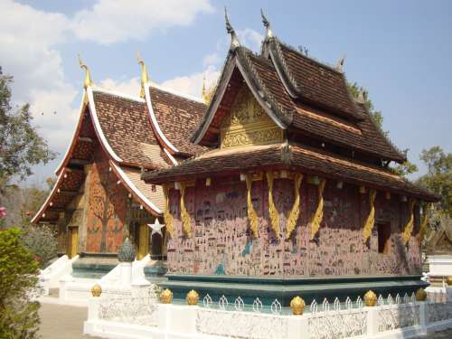 Laos Vientiane Building Buddhism Buddha Asian