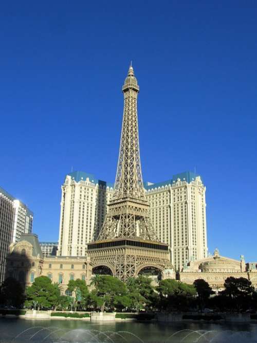 Las Vegas Bellagio Eiffel Tower Skyscraper