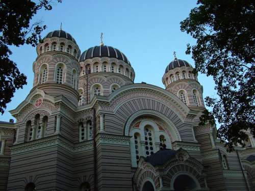 Latvia Riga Russian Orthodox Church Church