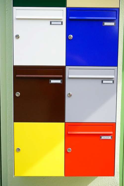Letter Boxes Colorful Color Post House Number