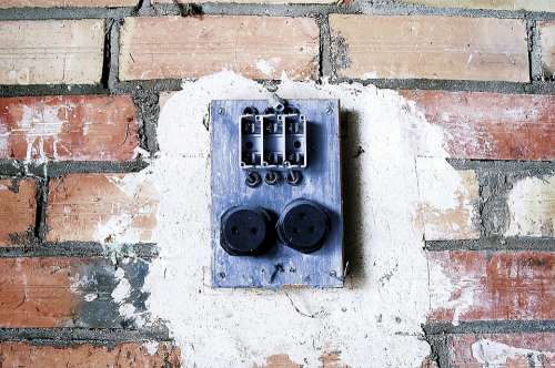 Light Switch Wall Billet Brick Architecture Old