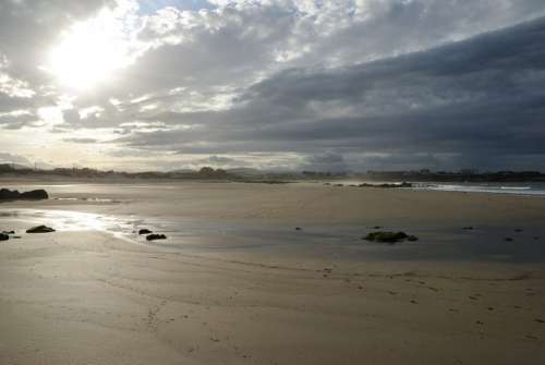 Light Shadows Clouds Sea Beach