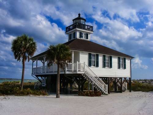 Lighthouse Beacon Direction Ocean Beam Light Sea