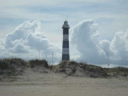 Lighthouse Loneliness Beach Cloud