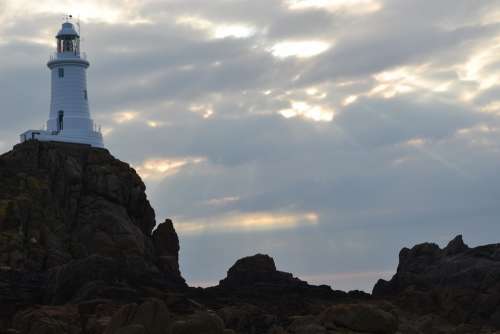Lighthouse Jersey Seaside Coast