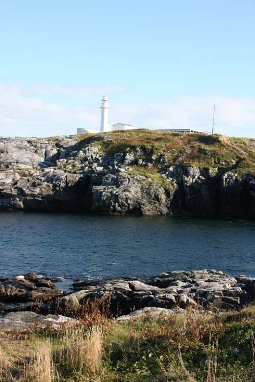 Lighthouse Port Aux Basques Newfoundland Rocks