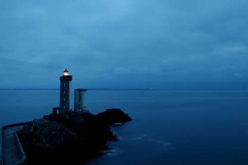 Lighthouse Phare Du Petit Minou Bay Of Brest Sea
