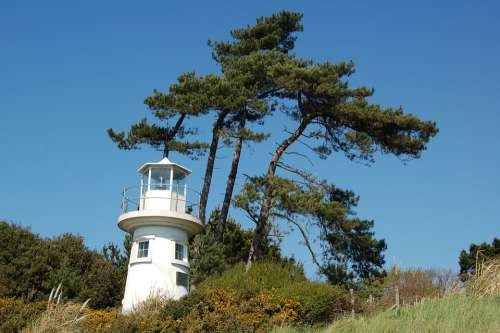 Lighthouse Landscape Cliff Nautical Beacon