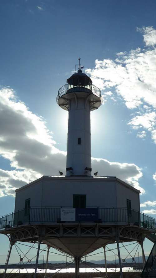 Lighthouse Sea Beach Blue Catalonia Sky Port