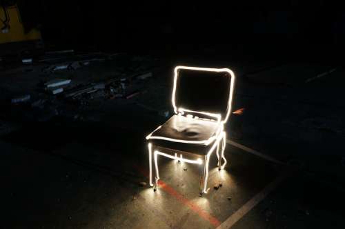 Lightpainting Chair Light Shadow