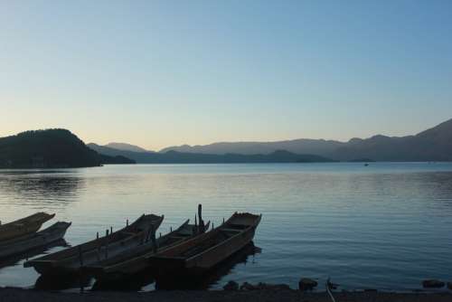 Lijiang Lugu Lake The Scenery Landscape Lake