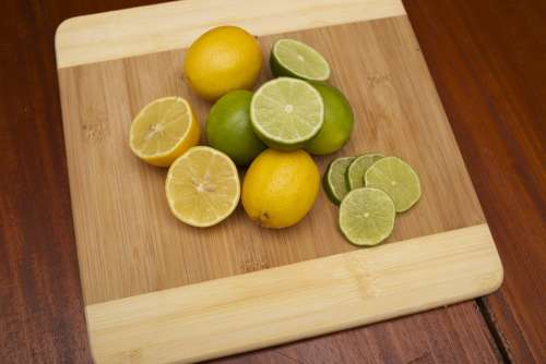 Limes Lemons Citrus Wood Fresh Fruit Juice