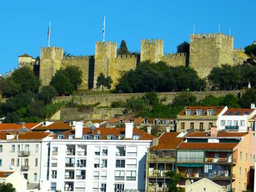 Lisbon Lisboa Portugal Castle Fortress Tower