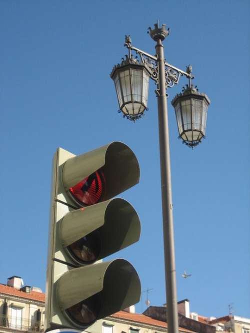 Lisbon Antique Lamp Semaphore