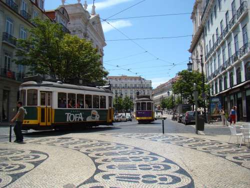 Lisbon Portugal Tram City