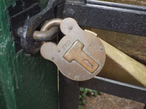 Lock Padlock Security Closed Entry Metal Door