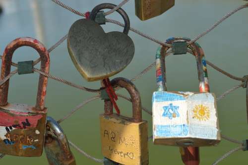 Lock Clasps Bridge Padlock Love In Love Bunch