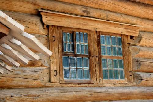 Log Cabin Wood Cabin Hut Rich Brownwood Color