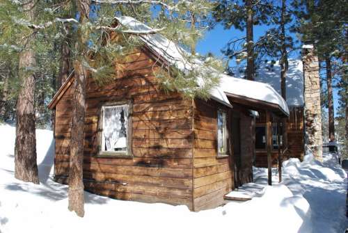 Log Cabin Solitude Cabin Forest Tranquil Outdoors