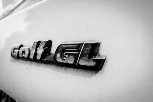 Logo Volkswagen Golf Sign Car Auto Old