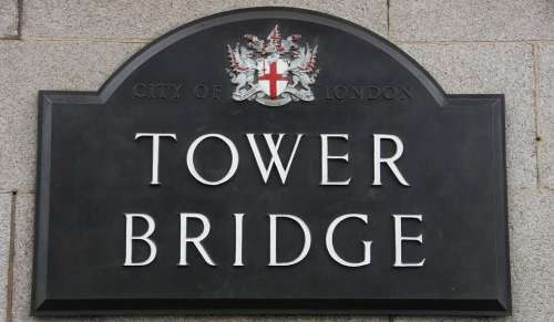 London Tower Bridge Shield Name Font Bridge