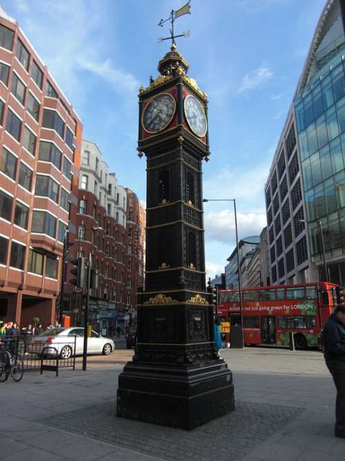London Clock England British Victoria Station