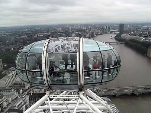 London Eye View Buildings River Landscape London