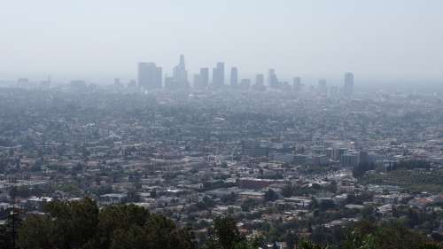 Los Angeles City Cityscape California Mist
