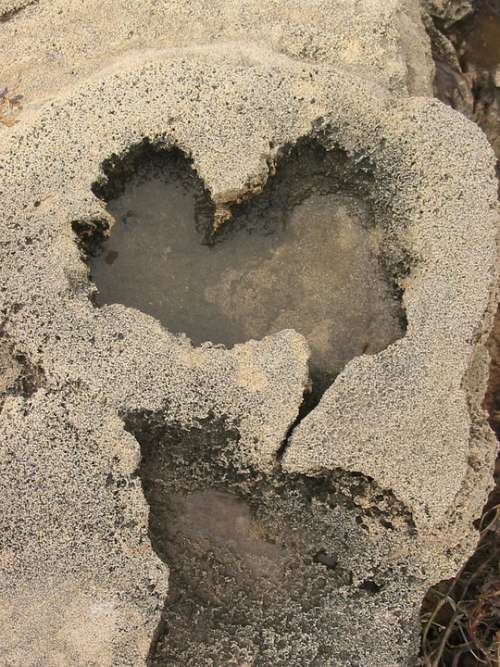 Love Stone Heart Romantic Stone Heart