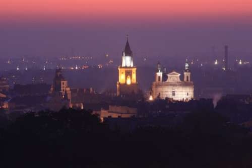 Lublin Panorama City Cracow Gate The Cathedral