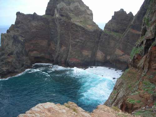 Madeira East Coast Island Atlantic Sea Ocean Rock