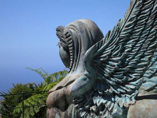 Madeira Island Sea Statue Angel Figure Sculpture