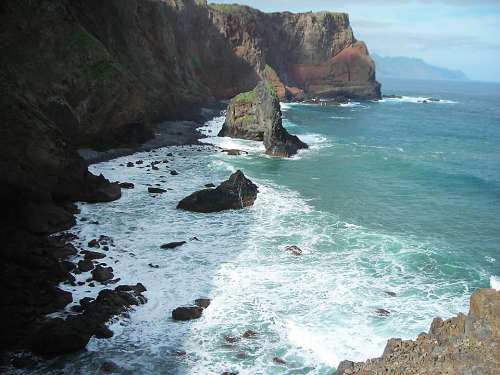 Madeira East Coast Bay Ocean Atlantic Rock Surf