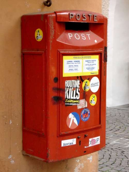 Mailbox Letter Boxes Post Red