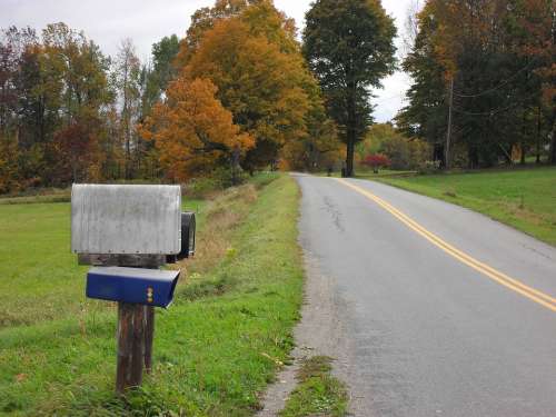 Mailbox Rural Mail Letters Scene Nature Road