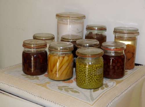 Make A Jar Preserve Glass Vegetables Harvest Peas