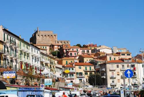 Malcesine Port City Italy Garda Port Sky Blue