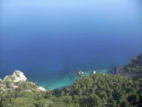 Mallorca Sea Mountains Rock Cliffs Landscape