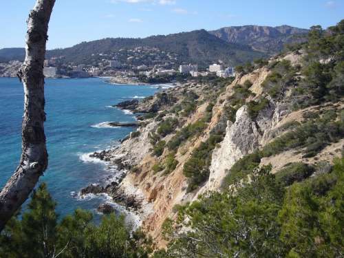 Mallorca Bay Ocean Rock Bank Beach