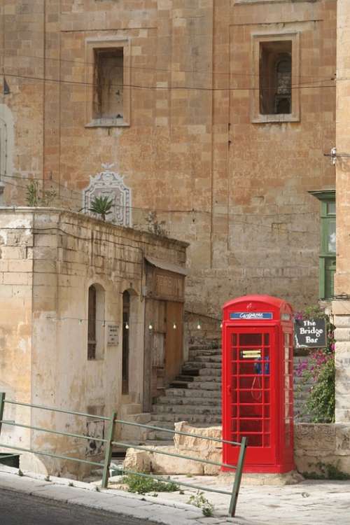 Malta Valetta Phone Booth Red