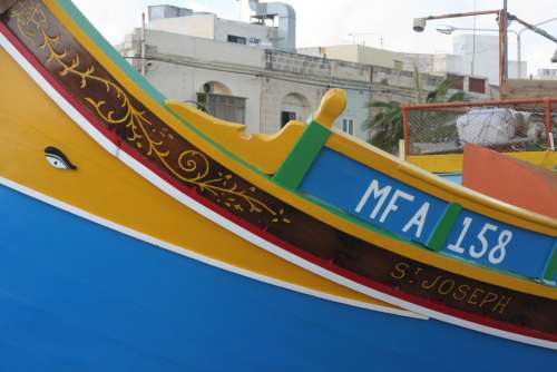 Malta Marsaxlokk Boats