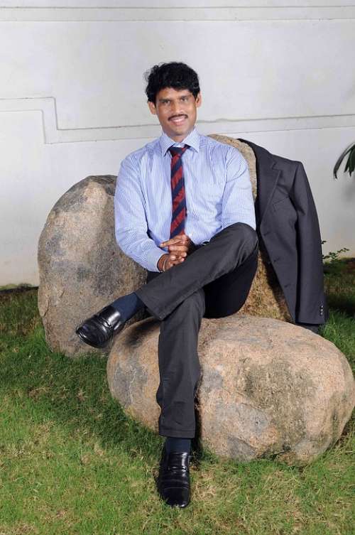 Man Indian Chairman Person India Male Sitting