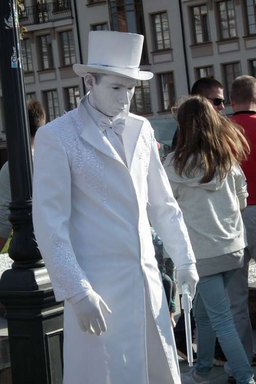 Man Street Actor Artist Monument Costume Carnival