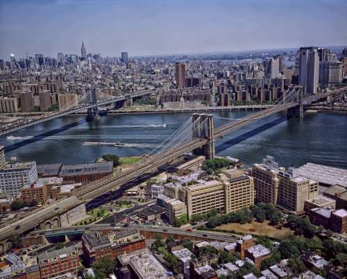 Manhattan Bridge Brooklyn Bridge New York City Urban