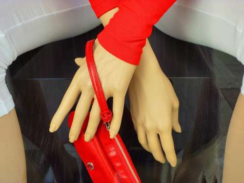 Mannequins Fashion Bag Red Shopping Woman