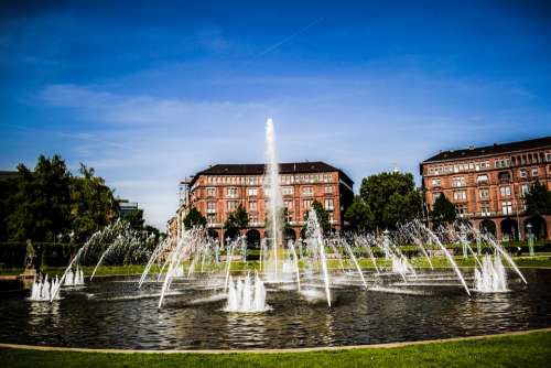 Mannheim City Fountain Water