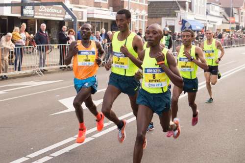 Marathon Runners Exercise Athletes Joggers Workout